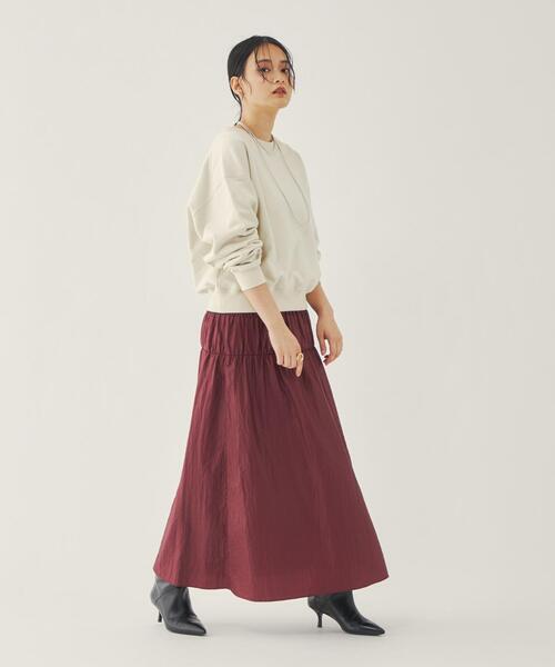 EMMEL REFINES（エメルリファインズ）の「＜EMMEL REFINES（エメル リファインズ）＞EM ルーズ ショート スウェット（スウェット・レディース・ナチュラル/ライトブルー/パープル・FREE）」の16枚目の写真