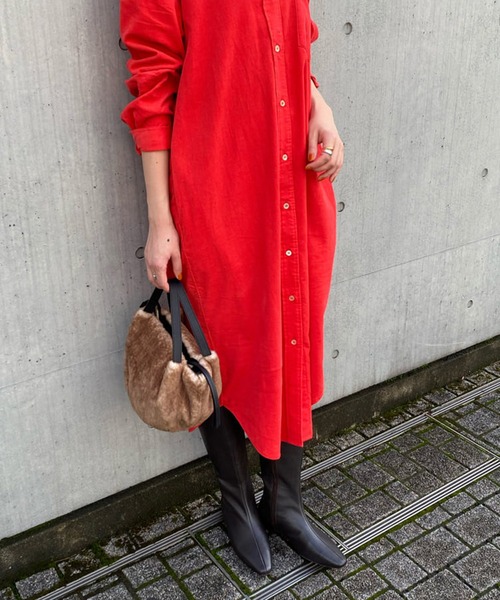 RIVE DROITE(リヴドロワ)の「すっきり美脚見え スクエアトゥロングブーツ(ブーツ・レディース・ブラック/ダークブラウン・23.5/24.5)」の22枚目の写真