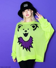 //GRATEFUL DEAD×Candy Stripper//DEAD BEAR FACE ニット