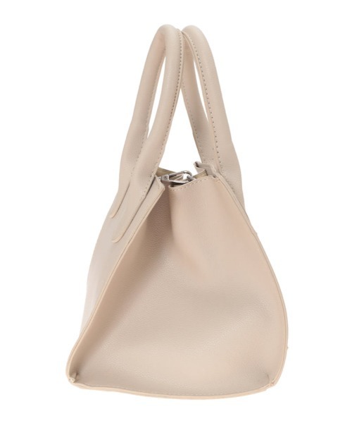 Edit Sheen(エディットシーン)の「ソフトフェイクレザーワイドハンドバッグ(ハンドバッグ・レディース・ブラック/ライトベージュ・FREE)」の4枚目の写真