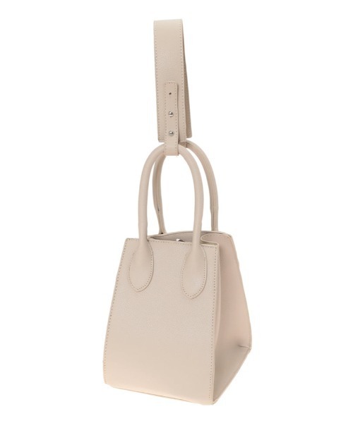 Edit Sheen(エディットシーン)の「ソフトフェイクレザーワイドハンドバッグ(ハンドバッグ・レディース・ブラック/ライトベージュ・FREE)」の7枚目の写真