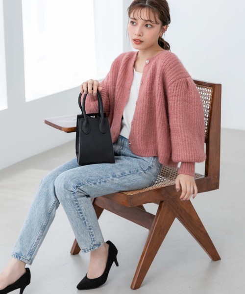 Edit Sheen(エディットシーン)の「ソフトフェイクレザーワイドハンドバッグ(ハンドバッグ・レディース・ブラック/ライトベージュ・FREE)」の13枚目の写真