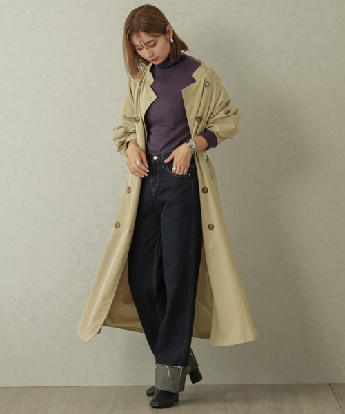 SUGAR BISKET（シュガービスケット）の「バルーンスリーブトレンチコート（トレンチコート・レディース・ブラック/ベージュ/ベージュ系その他・フリー）」の3枚目の写真