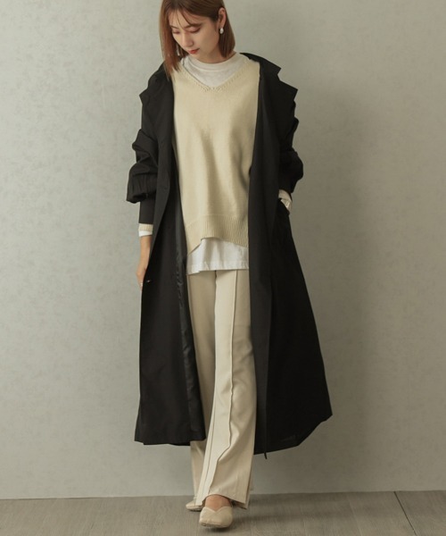 SUGAR BISKET（シュガービスケット）の「バルーンスリーブトレンチコート（トレンチコート・レディース・ブラック/ベージュ/ベージュ系その他・フリー）」の2枚目の写真