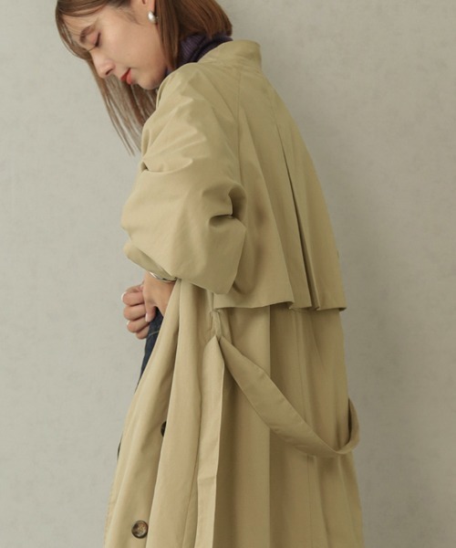 SUGAR BISKET（シュガービスケット）の「バルーンスリーブトレンチコート（トレンチコート・レディース・ブラック/ベージュ/ベージュ系その他・フリー）」の9枚目の写真