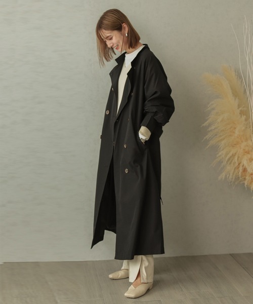 SUGAR BISKET（シュガービスケット）の「バルーンスリーブトレンチコート（トレンチコート・レディース・ブラック/ベージュ/ベージュ系その他・フリー）」の4枚目の写真