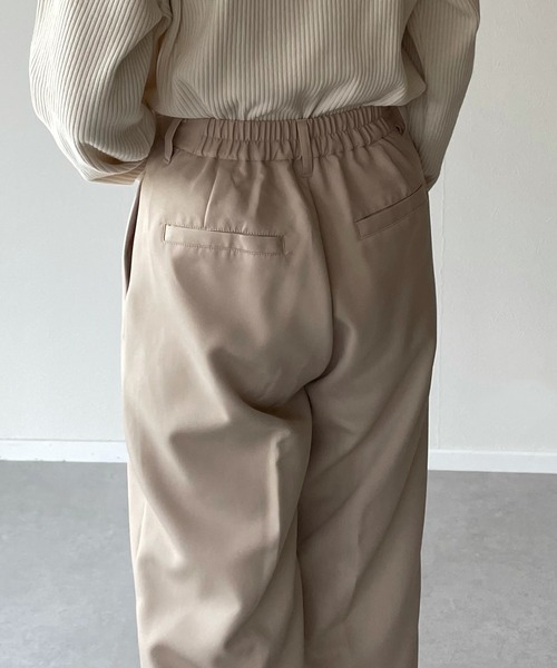 y/m by misato（イムバイミサト）の「エステルツイルトラウザーパンツ（スラックス・レディース・ブラック/ベージュ・FREE）」の15枚目の写真