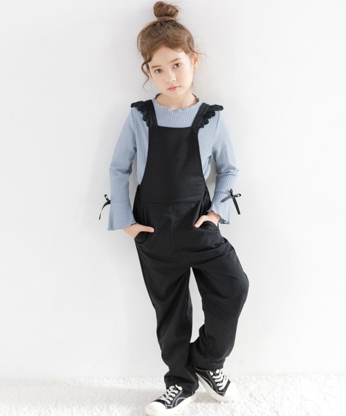 Bee des Bee（ビーデスビー）の「オールインワン（サロペット/オーバーオール・キッズ・ブラック/ブラウン系・100cm/110cm/120cm/130cm/140cm/150cm）」の2枚目の写真