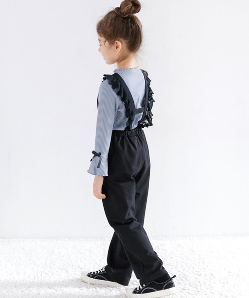 Bee des Bee（ビーデスビー）の「オールインワン（サロペット/オーバーオール・キッズ・ブラック/ブラウン系・100cm/110cm/120cm/130cm/140cm/150cm）」の4枚目の写真