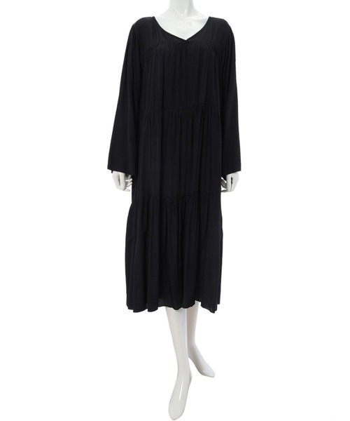 fifth（フィフス）の「Vネックティアードワンピース（ワンピース・レディース・パープル/ブラウン/ブラック・MEDIUM）」の11枚目の写真