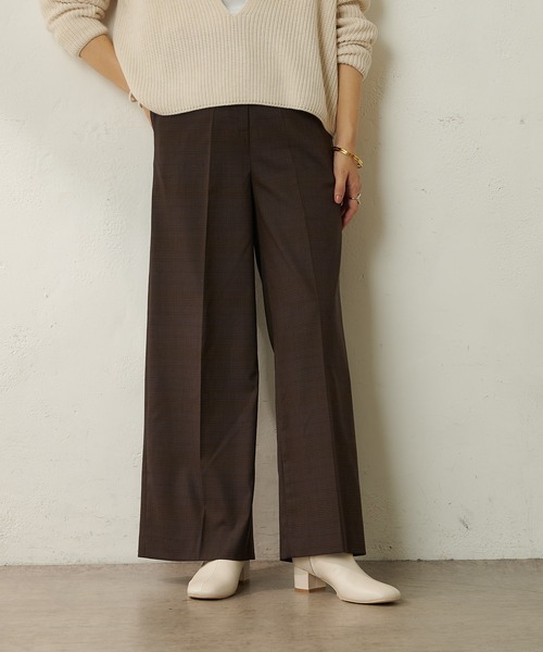 SHENERY（シーナリー）の「ウォッシャブルウールワイドパンツ（その他パンツ・レディース・ライトグレー/ブラウン・38/36）」の13枚目の写真