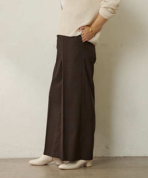 SHENERY（シーナリー）の「ウォッシャブルウールワイドパンツ（その他パンツ・レディース・ライトグレー/ブラウン・38/36）」の8枚目の写真