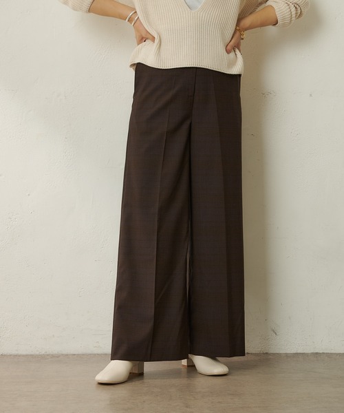 SHENERY（シーナリー）の「ウォッシャブルウールワイドパンツ（その他パンツ・レディース・ライトグレー/ブラウン・38/36）」の18枚目の写真