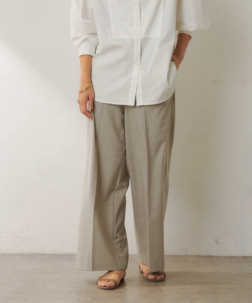 SHENERY（シーナリー）の「ウォッシャブルウールワイドパンツ（その他パンツ・レディース・ライトグレー/ブラウン・38/36）」の20枚目の写真