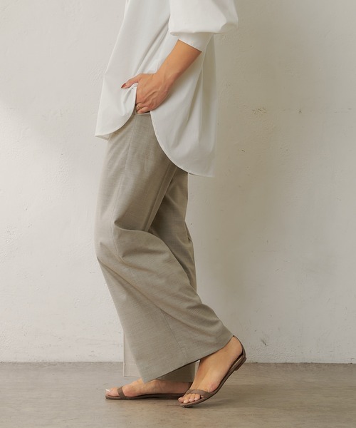 SHENERY（シーナリー）の「ウォッシャブルウールワイドパンツ（その他パンツ・レディース・ライトグレー/ブラウン・38/36）」の15枚目の写真