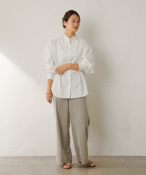 SHENERY（シーナリー）の「ウォッシャブルウールワイドパンツ（その他パンツ・レディース・ライトグレー/ブラウン・38/36）」の21枚目の写真