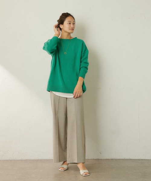 SHENERY（シーナリー）の「ウォッシャブルウールワイドパンツ（その他パンツ・レディース・ライトグレー/ブラウン・38/36）」の22枚目の写真