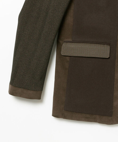 International Gallery BEAMS（インターナショナルギャラリービームス）の「IG / コンビネーションジャケット A（テーラードジャケット・メンズ・ダークブラウン・MEDIUM）」の7枚目の写真