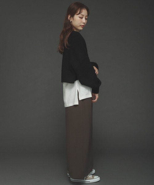 SENSE OF PLACE by URBAN RESEARCH（センスオブプレイスバイアーバンリサーチ）の「ボリュームスリーブショートカーディガン（カーディガン/ボレロ・レディース・ブラック/ライトブラウン/ライトブルー・ONE）」の13枚目の写真