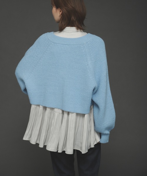 SENSE OF PLACE by URBAN RESEARCH（センスオブプレイスバイアーバンリサーチ）の「ボリュームスリーブショートカーディガン（カーディガン/ボレロ・レディース・ブラック/ライトブラウン/ライトブルー・ONE）」の19枚目の写真