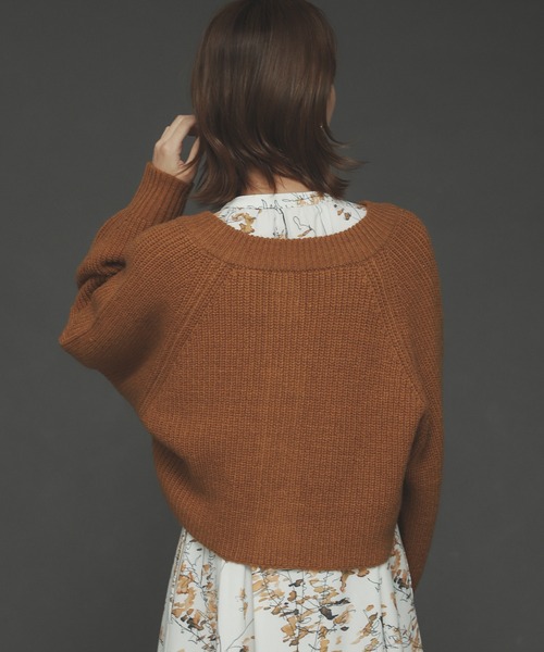 SENSE OF PLACE by URBAN RESEARCH（センスオブプレイスバイアーバンリサーチ）の「ボリュームスリーブショートカーディガン（カーディガン/ボレロ・レディース・ブラック/ライトブラウン/ライトブルー・ONE）」の10枚目の写真