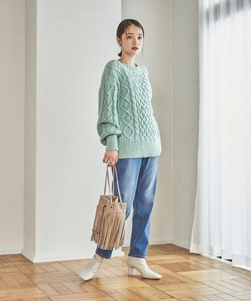 coen（コーエン）の「［洗える］2WAYケーブル編みニット（ニット