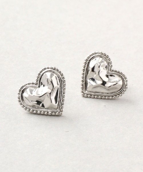 Manon's Selection(マノンズセレクション)の「アンティーク風ハートピアス(ピアス(両耳用)・レディース・ゴールド/シルバー・ONE SIZE)」の8枚目の写真