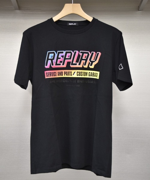 REPLAY（リプレイ）の「REPLAY/リプレイ/RAINBOW PRINT TEE（Tシャツ/カットソー・メンズ・ホワイト/ブラック・MEDIUM/LARGE/SMALL）」の4枚目の写真