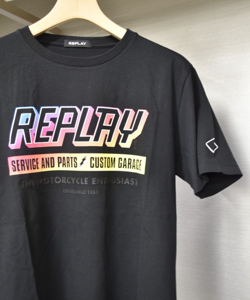 REPLAY（リプレイ）の「REPLAY/リプレイ/RAINBOW PRINT TEE（Tシャツ/カットソー・メンズ・ホワイト/ブラック・MEDIUM/LARGE/SMALL）」の3枚目の写真