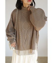 &. NOSTALGIA | 【zozo】ハンドステッチ+ケーブルニット(ニット/セーター)