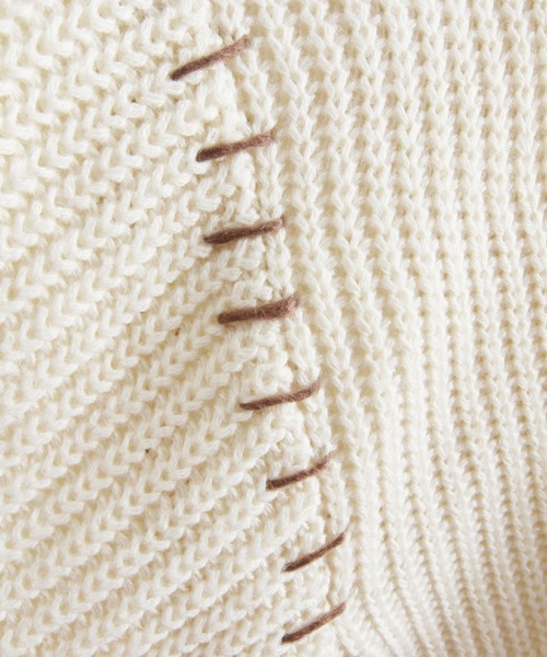 &. NOSTALGIA（アンドドットノスタルジア）の「【ZOZO限定】ハンドステッチケーブルニット（ニット/セーター・レディース・ブラック/アイボリー/モカ・FREE）」の15枚目の写真
