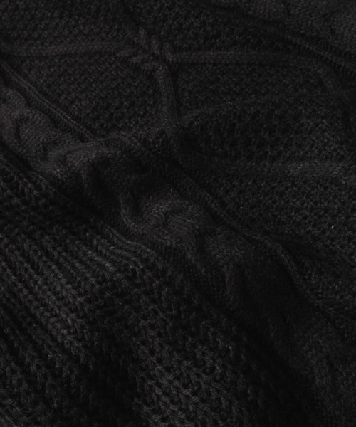 &. NOSTALGIA（アンドドットノスタルジア）の「【ZOZO限定】ハンドステッチケーブルニット（ニット/セーター・レディース・ブラック/アイボリー/モカ・FREE）」の18枚目の写真