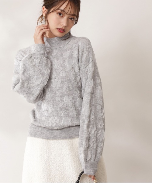 PROPORTION BODY DRESSING（プロポーションボディドレッシング）の「オパールフラワーニット / 1211270112（ニット/セーター・レディース・グレー/ホワイト系その他・FREE）」の2枚目の写真