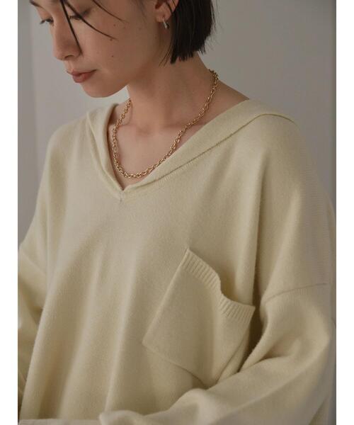 AMERICAN HOLIC(アメリカンホリック)の「セーラーカラーニットプルオーバー(ニット/セーター・レディース・ブラウン/アイボリー・M/L)」の10枚目の写真