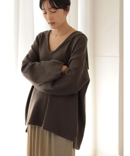 AMERICAN HOLIC(アメリカンホリック)の「セーラーカラーニットプルオーバー(ニット/セーター・レディース・ブラウン/アイボリー・M/L)」の16枚目の写真