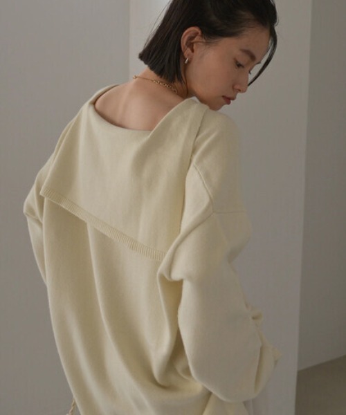 AMERICAN HOLIC(アメリカンホリック)の「セーラーカラーニットプルオーバー(ニット/セーター・レディース・ブラウン/アイボリー・M/L)」の1枚目の写真