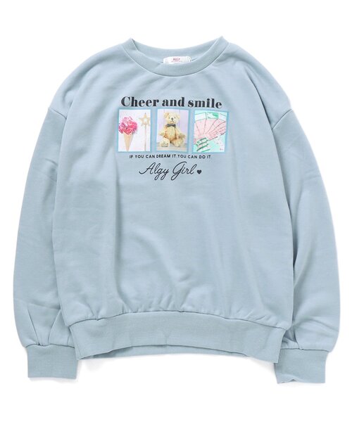 algy（アルジー）の「/クマ転写プリントトレーナー（スウェット・キッズ・ピンク/サックスブルー/ベージュ・SMALL/X-SMALL/MEDIUM/XX-SMALL）」の3枚目の写真