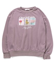 /クマ転写プリントトレーナー