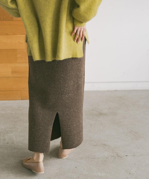 URBAN RESEARCH（アーバンリサーチ）の「Wフェイスニットスカート（スカート・レディース・ブラック/ブラウン/オートミール・FREE）」の13枚目の写真