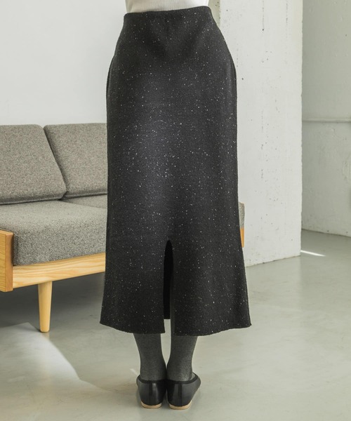 URBAN RESEARCH（アーバンリサーチ）の「Wフェイスニットスカート（スカート・レディース・ブラック/ブラウン/オートミール・FREE）」の8枚目の写真