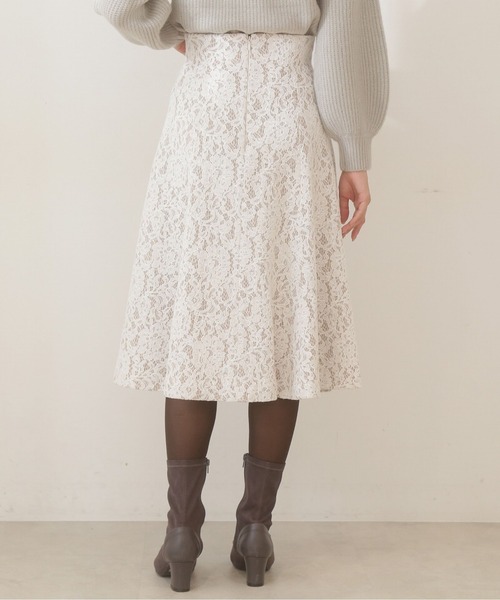 PROPORTION BODY DRESSING(プロポーションボディドレッシング)の「レースボンディングフレアスカート / 1211220115(スカート・レディース・ベージュ/ブルー・SMALL/MEDIUM/X-SMALL)」の4枚目の写真