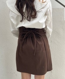 one after another NICE CLAUP | バックレースアップハイウエストミニスカート(スカート)