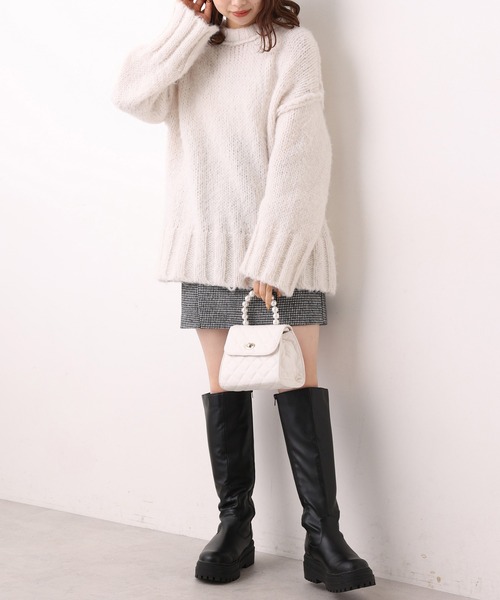 one after another NICE CLAUP(ワンアフターアナザーナイスクラップ)の「バックレースアップハイウエストミニスカート(スカート・レディース・ブラック/ブラック系その他/グレー系その他/モカ・FREE)」の21枚目の写真