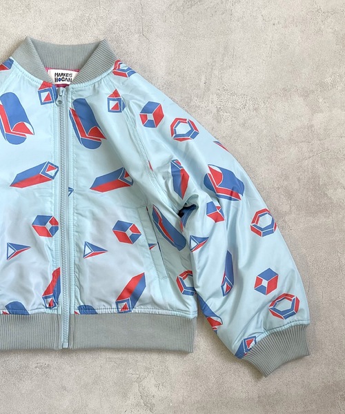 HOGAN RANCH WEAR（ホーガンランチウエア）の「ソウガラ中綿ブルゾン（80～150cm）（ブルゾン・キッズ・ライトブルー/オフホワイト/グリーン/チャコール・90/100/110/120/80/130/95/140/150）」の4枚目の写真