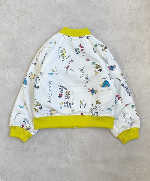 HOGAN RANCH WEAR（ホーガンランチウエア）の「ソウガラ中綿ブルゾン（80～150cm）（ブルゾン・キッズ・ライトブルー/オフホワイト/グリーン/チャコール・90/100/110/120/80/130/95/140/150）」の6枚目の写真