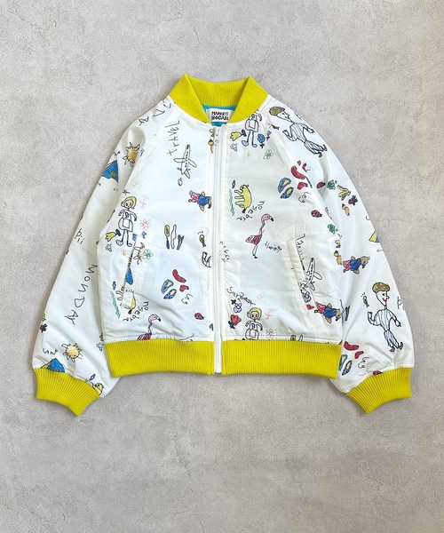 HOGAN RANCH WEAR（ホーガンランチウエア）の「ソウガラ中綿ブルゾン（80～150cm）（ブルゾン・キッズ・ライトブルー/オフホワイト/グリーン/チャコール・90/100/110/120/80/130/95/140/150）」の5枚目の写真