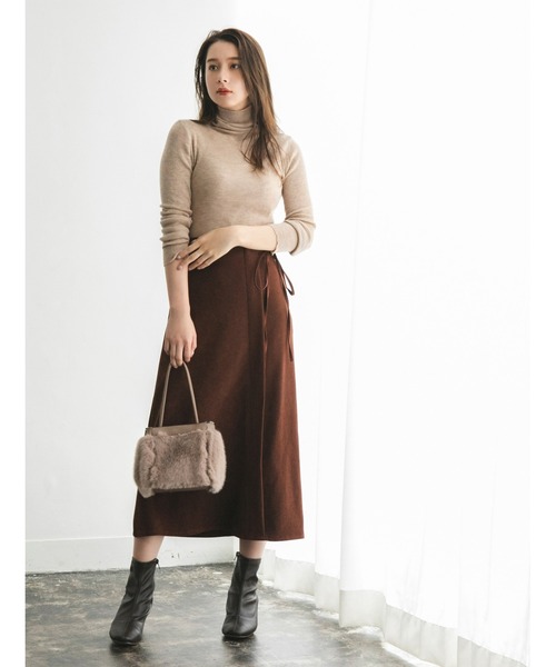 fifth（フィフス）の「スクエアファーハンドバッグ（ハンドバッグ・レディース・ブラック/モカ・FREE）」の3枚目の写真