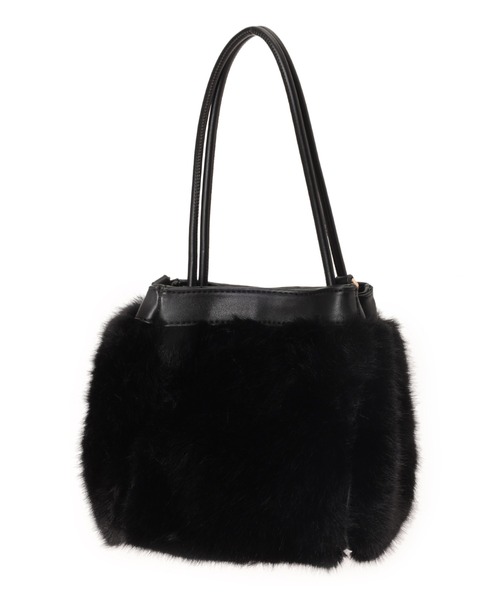 fifth（フィフス）の「スクエアファーハンドバッグ（ハンドバッグ・レディース・ブラック/モカ・FREE）」の4枚目の写真