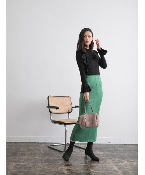 fifth（フィフス）の「スクエアファーハンドバッグ（ハンドバッグ・レディース・ブラック/モカ・FREE）」の5枚目の写真