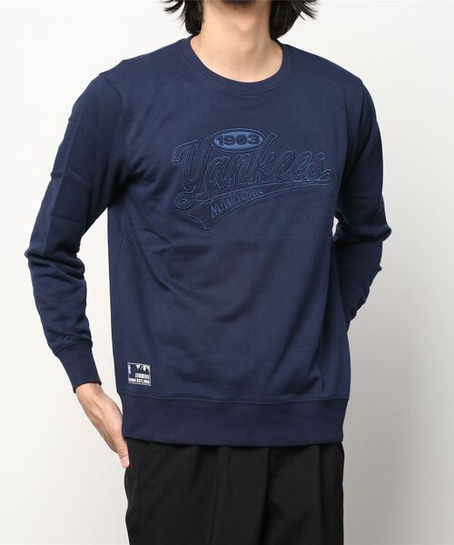 MLB NY Applique Logo Crew Sweat／NY アップリケロゴクルースウェット（スウェット）｜MLB（メジャーリーグベースボール）